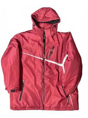 Ski Jacket with Removable Hood Magellan Outdoors Red Waterproof Men's Size XXL